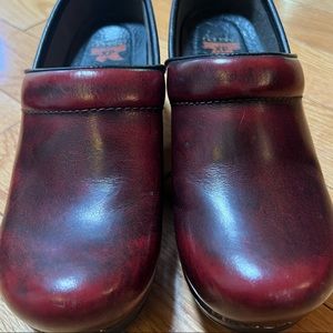 Dark Red Dansko XP Clogs